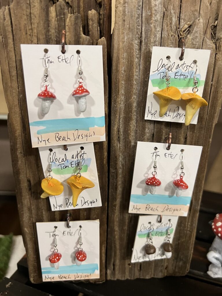 Variety of mushroom earrings